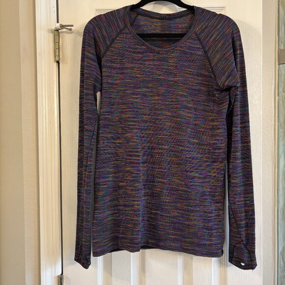 Lululemon Swiftly Tech Long Sleeve 2.0 in Black / Rainbow - Picture 2 of 5